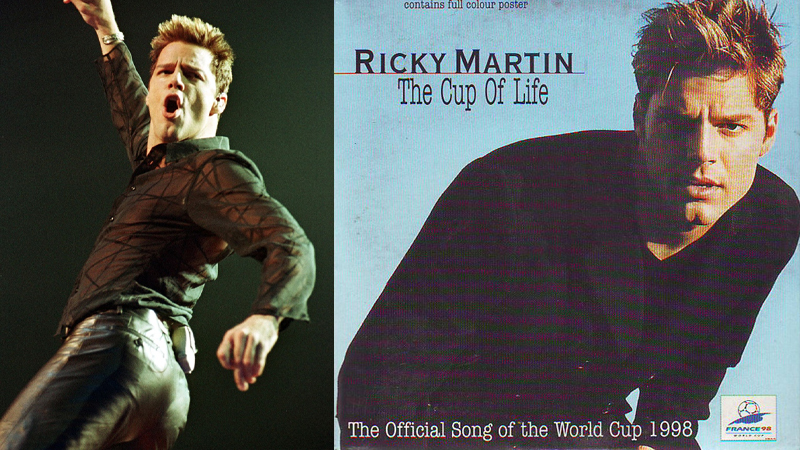 Ricky Martin performing at the 1998 FIFA World Cup in France